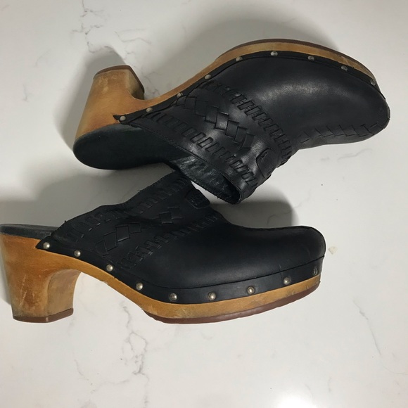 UGG Vivica black leather braided clogs - Picture 7 of 16